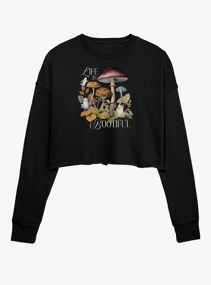 Life Is Bootiful Girls Crop Sweatshirt