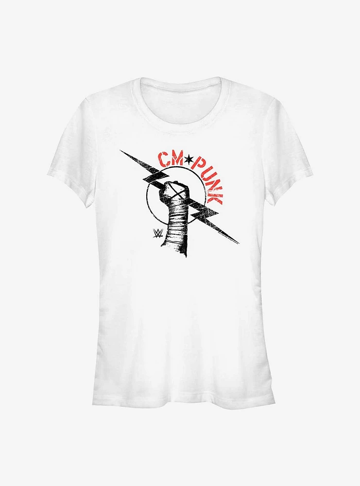 WWE CM Punk Lightning Bolt Icon Girls T-Shirt