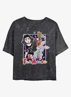 WWE Firefly Fun House Mineral Wash Girls Crop T-Shirt