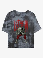 WWE Let Me Bray Wyatt The Fiend Tie Dye Crop Girls T-Shirt