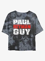 WWE Paul Heyman Guy Tie Dye Crop Girls T-Shirt