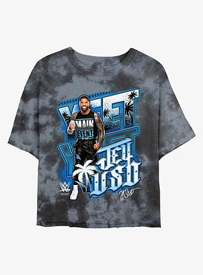 WWE Jey Uso Yeet Portrait Tie Dye Crop Girls T-Shirt