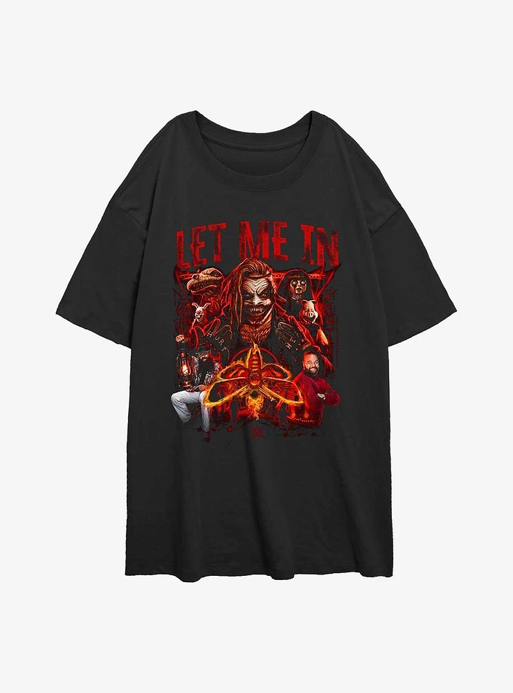 WWE Bray Wyatt The Fiend Collage Girls Oversized T-Shirt