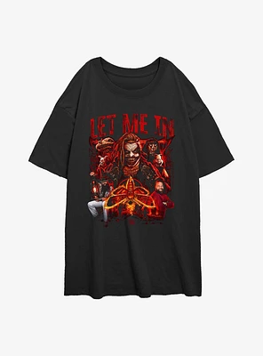 WWE Bray Wyatt The Fiend Collage Girls Oversized T-Shirt