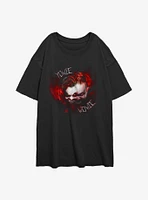 WWE Bray Wyatt The Fiend Yowie Wowie Girls Oversized T-Shirt