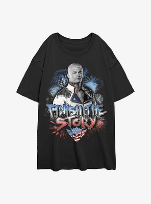 WWE Cody Rhodes Finish The Story Girls Oversized T-Shirt