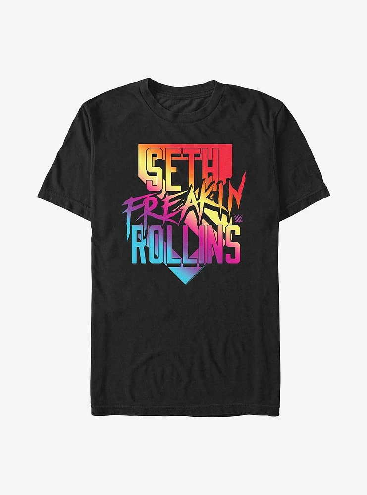 WWE Seth Freakin Rollins Multicolor Logo T-Shirt