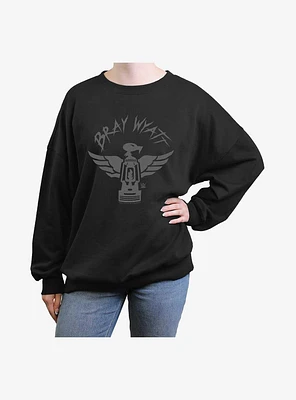 WWE Bray Wyatt Buzzard Logo Girls Oversized Sweatshirt