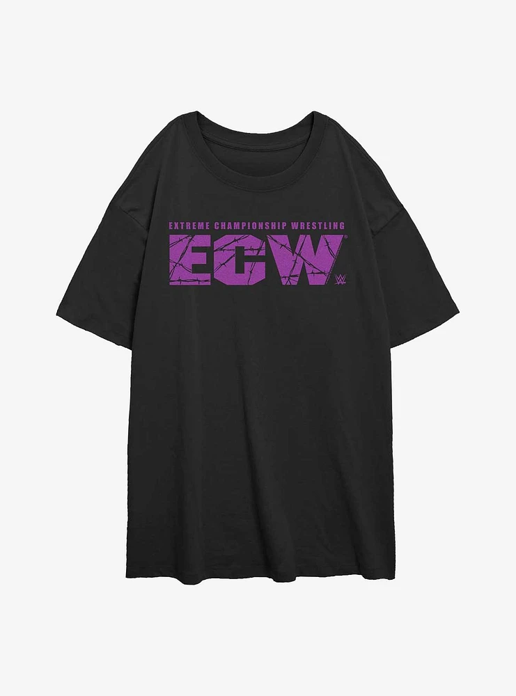 WWE ECW Logo Girls Oversized T-Shirt