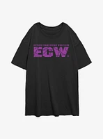 WWE ECW Logo Girls Oversized T-Shirt