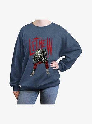 WWE Let Me Bray Wyatt The Fiend Girls Oversized Sweatshirt