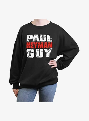 WWE Paul Heyman Guy Girls Oversized Sweatshirt