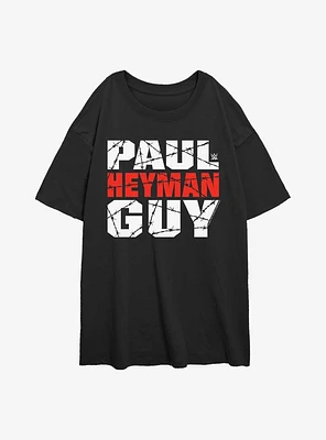 WWE Paul Heyman Guy Girls Oversized T-Shirt