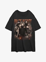 WWE Bray Wyatt Portrait Collage Girls Oversized T-Shirt