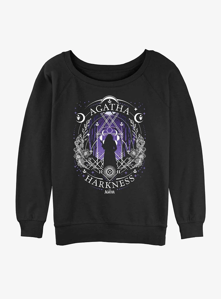 Marvel Agatha Starsign Girls Slouchy Sweatshirt