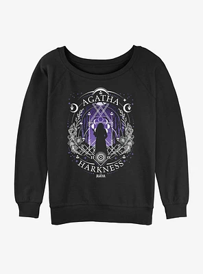 Marvel Agatha Starsign Girls Slouchy Sweatshirt