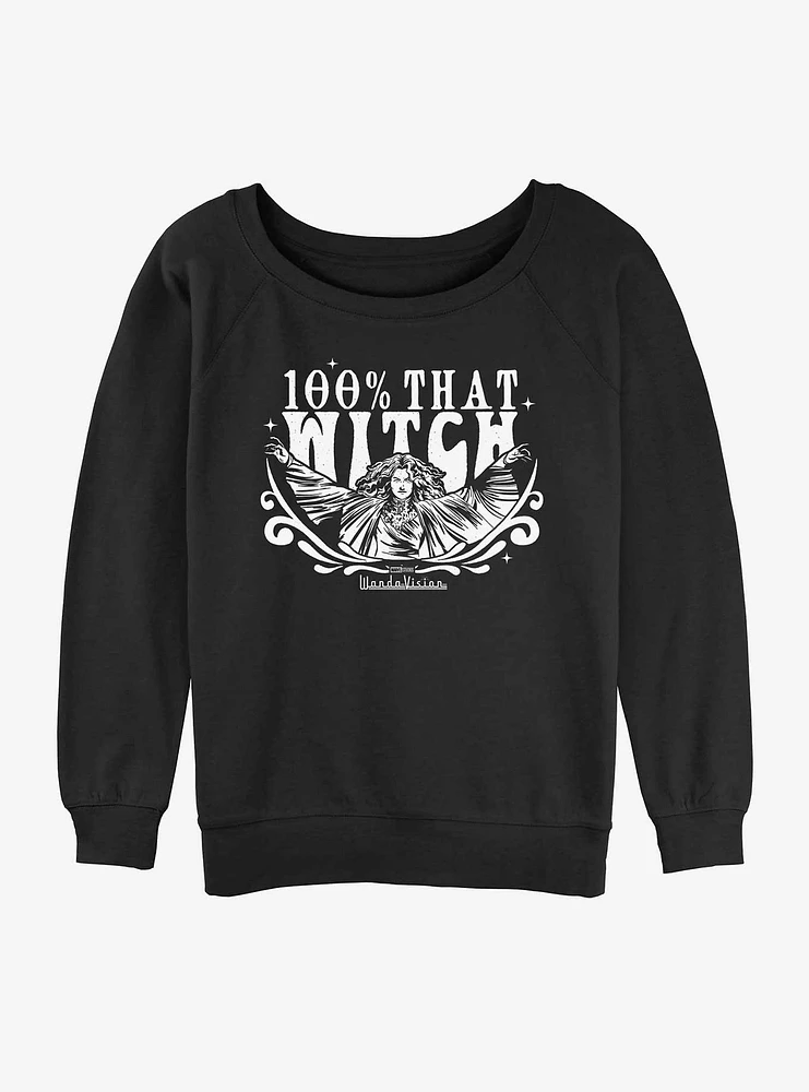 Marvel Agatha 100 % That Witch Girls Slouchy Sweatshirt