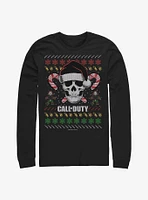 Call of Duty Ugly Christmas Skull Long-Sleeve T-Shirt