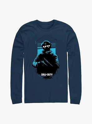 Call of Duty Mask Blue Variant Long-Sleeve T-Shirt