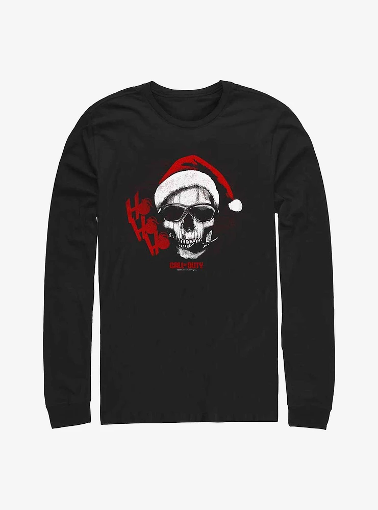 Call of Duty Skull Santa Hat Long-Sleeve T-Shirt