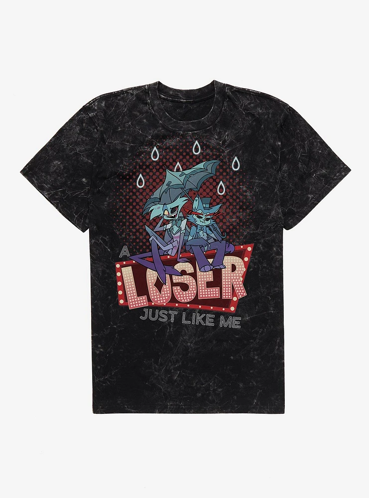 Hazbin Hotel Husk & Angel Dust Loser Mineral Wash T-Shirt