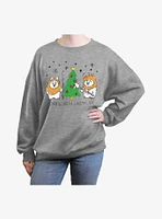 Star Wars Ewokin Around Xmas Tree Girls Oversized Sweatshirt