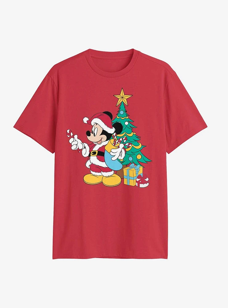 Disney Mickey Mouse Santa Tree T-Shirt