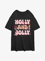 Dr. Seuss Holly And Jolly Girls Oversized T-Shirt