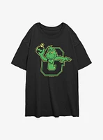 Dr. Seuss Collegiate Grinch Girls Oversized T-Shirt