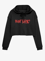 Hot Topic Classic Logo Girls Crop Hoodie