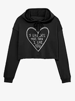 I Like Cats Girls Crop Hoodie