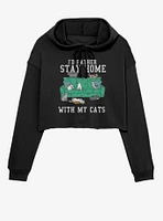 I'd Rather Stay Home Girls Crop Hoodie