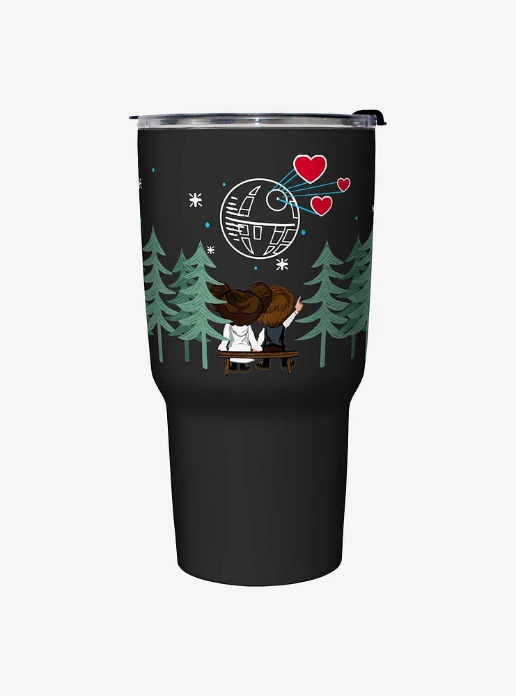 Star Wars Leia and Han Death Star Heart Travel Mug