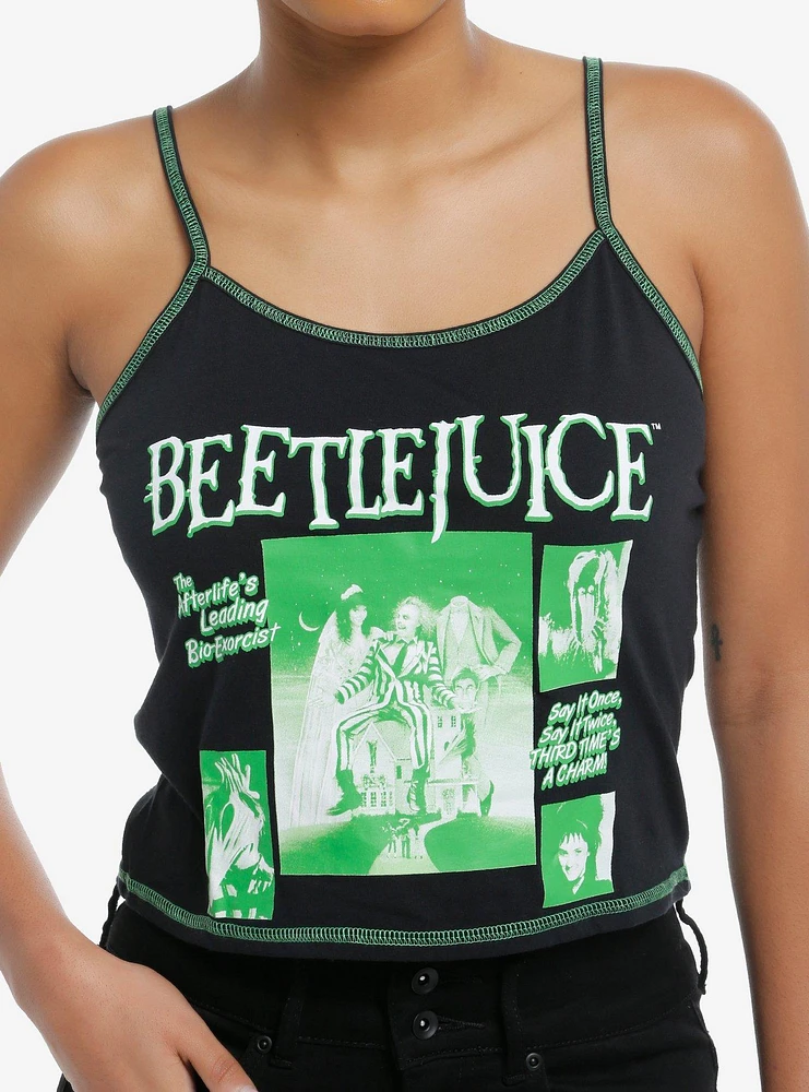 Beetlejuice Collage Contrast Stitch Girls Cami