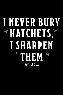 Wednesday I Never Bury Hatchets Poster