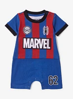 Marvel Spider-Man Striped Infant Soccer Jersey One-Piece — BoxLunch Exclusive