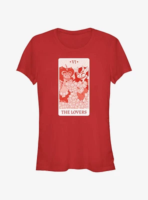 Big Mouth Lovers Tarot Card Girls T-Shirt