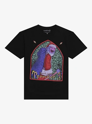 Terrifier Art The Clown Santa Stained Glass T-Shirt