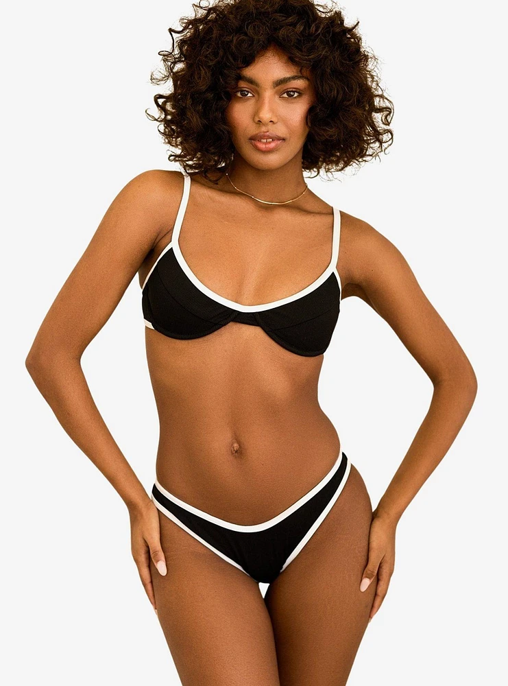 Dippin' Daisy's West Coast Underwire Swim Top Black Rib