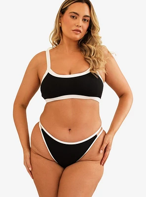 Dippin' Daisy's Cyrus Double Strap Swim Bottom Black Rib