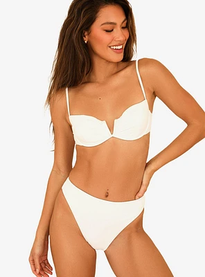 Dippin' Daisy's Seashore High Waist Cheeky Swim Bottom White