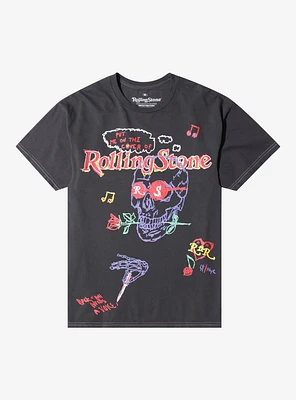 Rolling Stone Magazine Doodles Relaxed Fit Girls T-Shirt