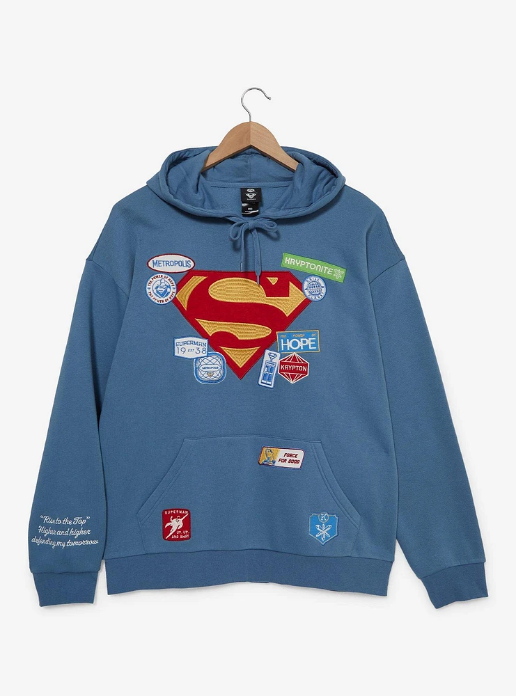 DC Comics Superman Logo Patch Hoodie — BoxLunch Exclusive