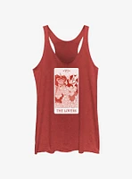 Big Mouth Lovers Tarot Card Girls Raw Edge Tank