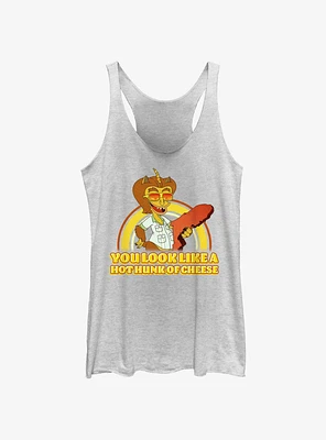 Big Mouth Hunk Of Cheese Girls Raw Edge Tank