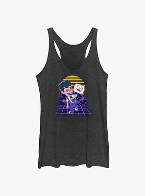 Big Mouth Jay Vaporwave Girls Raw Edge Tank