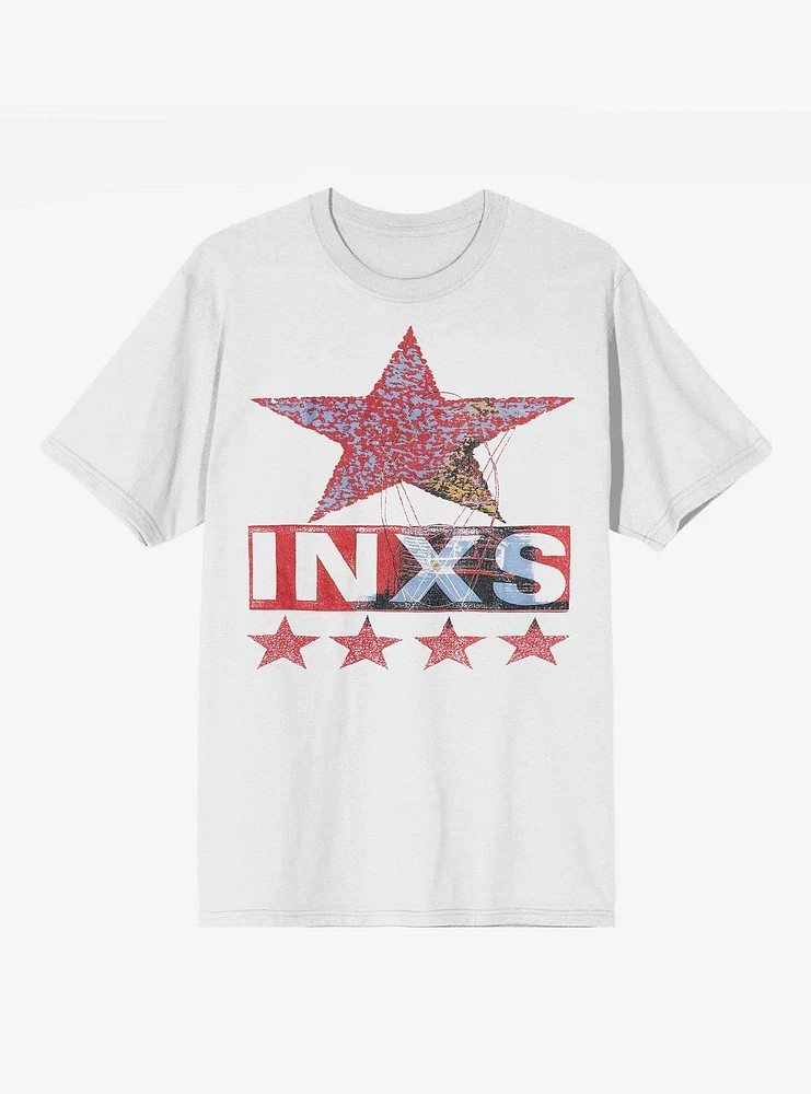 INXS Stars Boyfriend Fit Girls T-Shirt