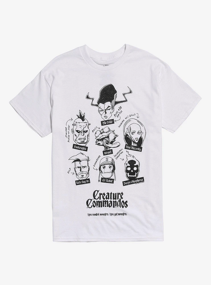 DC Comics Creature Commandos Character Heads T-Shirt