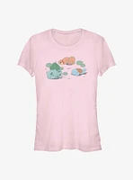 Pokemon Bulbasaur Charmander Squirtle Napping Girls T-Shirt