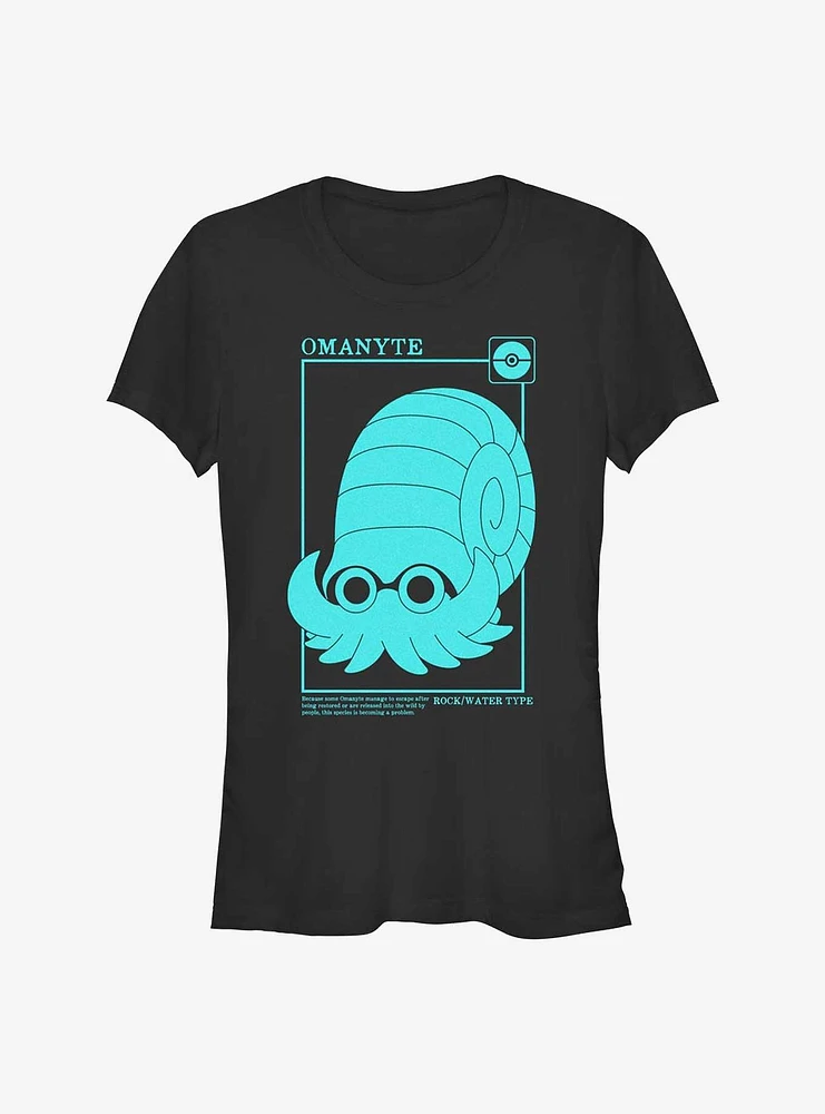 Pokemon Omanyte Card Girls T-Shirt